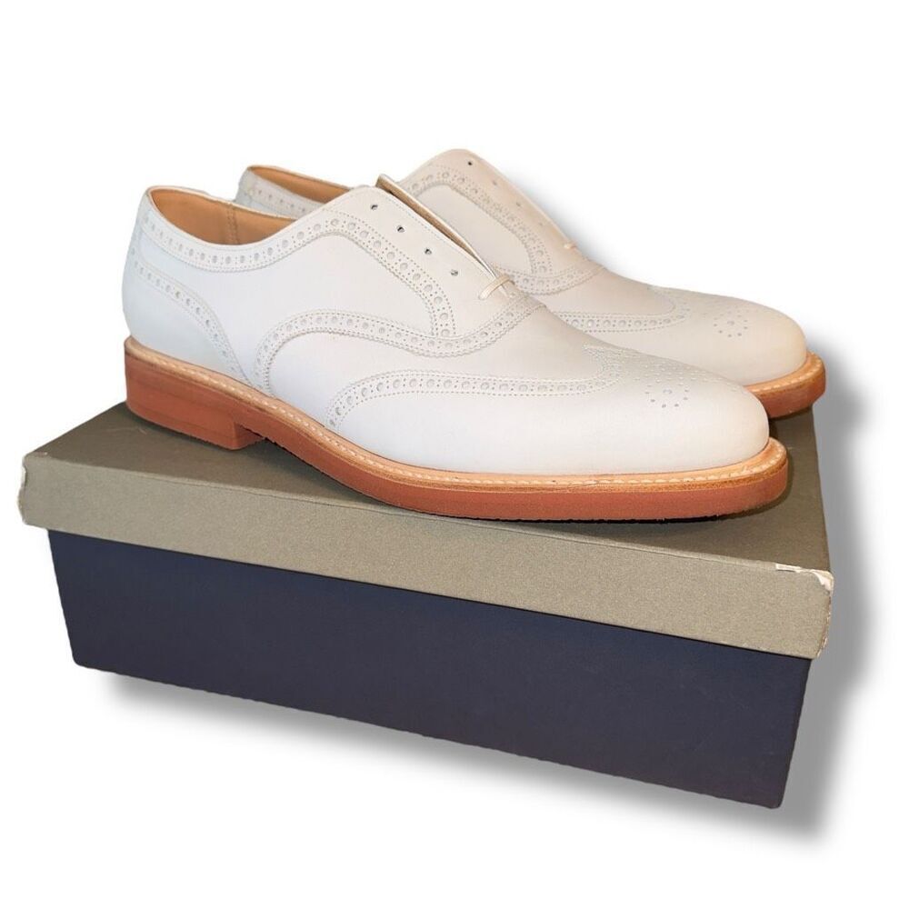 New Peal & Co Nubuck Oxfords in Ivory Suede Men’s Sz 11.5